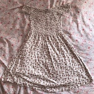 Off the shoulder smocked dress